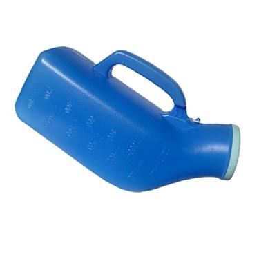 Imagem de shamjina Garrafa de Lata de Plástico Dispositivo de r 1200ml Garrafa de Masculina Funil de para Camping Quarto Carro, Azul