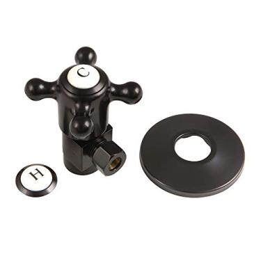 Imagem de Kingston Brass CD43305BXK 1/2" IPS x 3/8" O.D. Cartucho de disco rígido de cerâmica anti-apreensamento Deluxe com flange, bronze polido a óleo