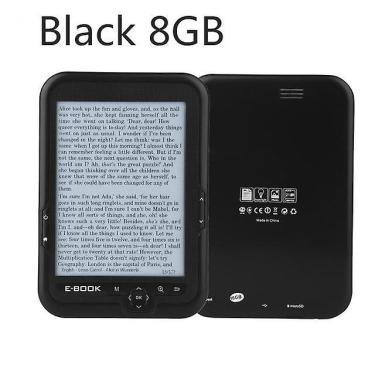 Imagem de Transporte rápido Não holiday 6inch MP3 Player Eink Screen Digital E Livro Leitor Suporte sd Card (max 64GB) Caso de eBook grátis (Black 8g)