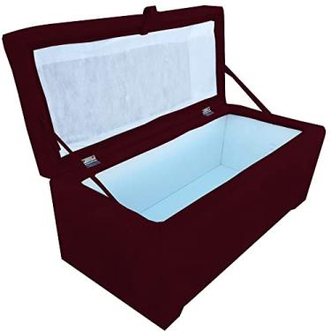 Imagem de Puff Retangular Baú Pé De Cama Solteiro Porta Brinquedos Bordo - Moveis Aguias