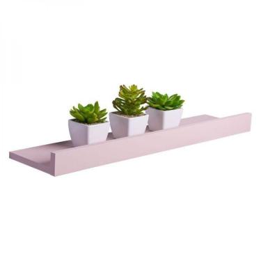 Imagem de Prateleira Porta Quadros 100 X 10cm Rosa Claro