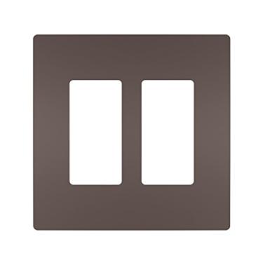 Imagem de Legrand Placas de parede radiantes sem parafusos para decoração de balancim, 2 entradas, bronze escuro, RWP262DBCC6