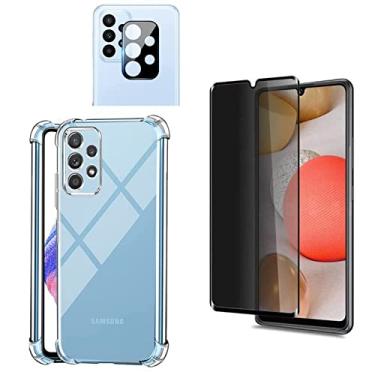 Imagem de Kit Capa Anti Impacto Compatível com Galaxy A23 + Película Privacidade + Película Câmera
