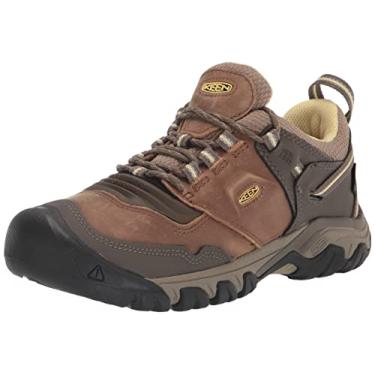 Imagem de KEEN Sapato feminino Ridge Flex de baixa altura impermeável, Safári/Creme, 6