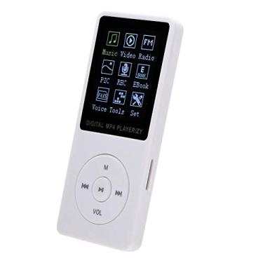 Imagem de MP3 Player, leitor de música portátil de alta fidelidade 1,8" tela TFT colorida MP3 leitor de música MP4 reprodutor de música USB2.0 FM estéreo suporte de rádio leitura (branco)
