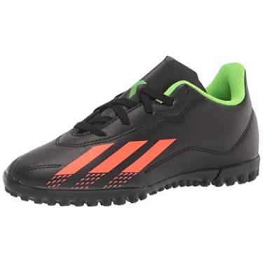Imagem de adidas Tênis de futebol unissex infantil X Speedportal.4, Preto/vermelho solar/verde solar, 6 Big Kid