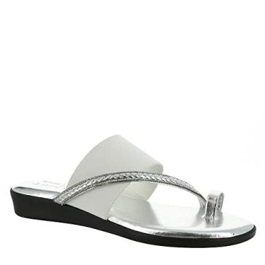 Imagem de Easy Street Sandálias de Salto Anabela Femininas, Gore branco, 7