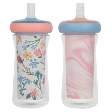 Imagem de Kit 2 Copos Térmicos Com Canudo 266ml Coral The First Years