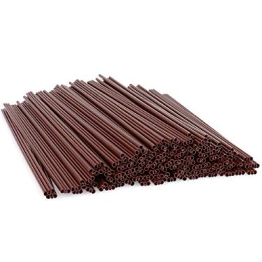 Imagem de Bastões de café de plástico descartáveis de 6,7 polegadas, canudo de ressaca de café, 100 unidades