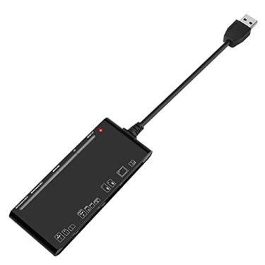 Imagem de TECKEEN Adaptador Hub USB 3.0 7 em 1 SD Micro SD CF TF MS XD Leitor de Cartão de Memória de Alta Velocidade