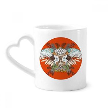 Imagem de Ukiyo-e Wing Flower Tree Caneca Japonesa Café Cerâmica Copos Copo de Coração de Vidro