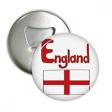Imagem de Bandeira nacional da Inglaterra Abridor de garrafas com estampa vermelha e ímã de geladeira emblema multifuncional