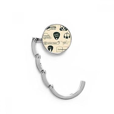 Imagem de Fone de ouvido guitarra instrumento musical padrão gancho de mesa fecho decorativo extensão dobrável cabide