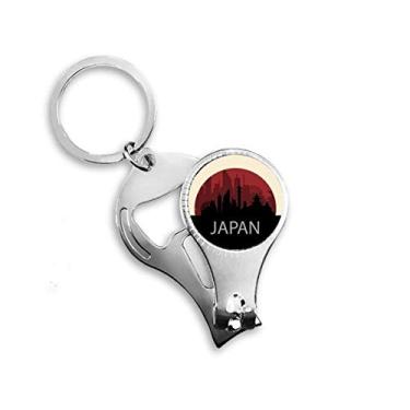 Imagem de Architecture Landmark Outline Japan Nail Nipper Ring Chaveiro Abridor de Garrafas Cortador