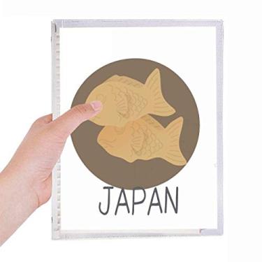 Imagem de Caderno tradicional japonês para lanches, peixes, folhas soltas, recarregável, diário de papelaria