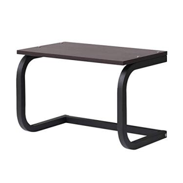 Imagem de KIZQYN Suporte de impressora Prateleira de armazenamento de mesa para impressora, máquina de fax, organizador de mesa de escritório de papel suporte de aço multifuncional (Preto) Impressora de mesa (Tamanho: 48 * 30 * 33 cm)