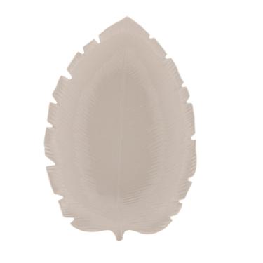 Imagem de Folha Decorativa de Cerâmica Banana Leaf Branco 26,5x20x4cm