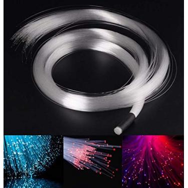Imagem de AZIMOM 150 peças PMMA de fibra óptica de plástico que brilham nas extremidades, 0,75 mm, 2 m, rolo de cabo de fibra óptica para teto Star Sky todos os tipos de motor com luz LED