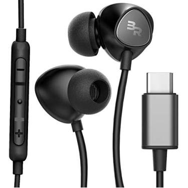 Imagem de Fones de ouvido Thore tipo C, fones de ouvido intra-auriculares com fio com microfone e controle de volume para Samsung Galaxy S25 Ultra/S24/S23/S22/S21 Plus/FE, Pixel Black (conexão USB-C)