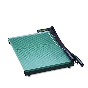 Imagem de Martin Yale Aparador de papel resistente Premier StackCut 724, tamanho de mesa 46 cm x 60 cm, grade permanente de 1,27 cm e réguas inglesas e métricas duplas, cabo ergonômico e macio