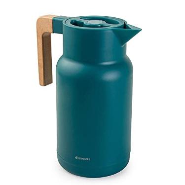 Imagem de Garrafa Térmica Wood Fashion Verde 1L Ternopro