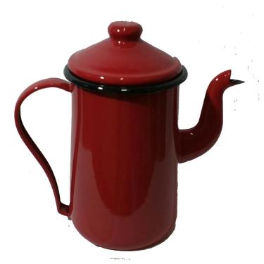 Imagem de Bule Esmaltado para Café 1,5lt - Vermelho