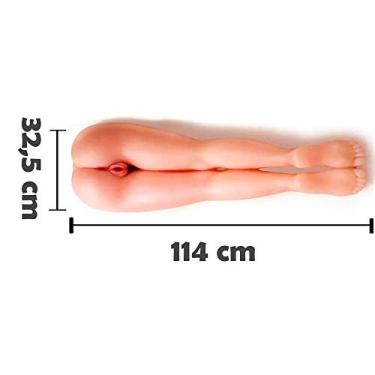 Imagem de Masturbador Masculino Cyberskin Formato Realístico Pernas 114 cm Corpo 3D Passion Lady
