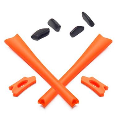 Imagem de Mryok Kits de substituição de fones de ouvido para óculos de sol Oakley Flak Jacket/Flak Jacket XLJ/Flak Jacket Asian Fit - Laranja