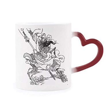 Imagem de Masterpiece Romance Three Kingdoms China Caneca sensível ao calor vermelha muda de cor