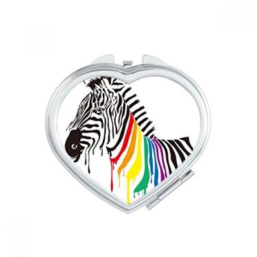 Imagem de Pinto LGBT Estampa de Cores Arco-íris Espelho Viagem Ampliação Portátil Bolso Maquiagem Portátil