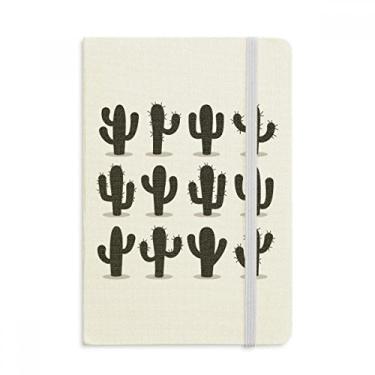 Imagem de Caderno de desenho de suculentas de plantas com desenho de cacto, capa dura de tecido, diário clássico