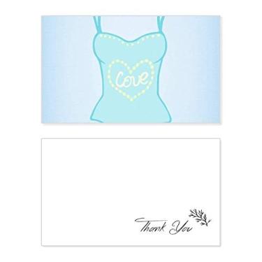 Imagem de Ilustração azul roupa de banho cartão de agradecimento aniversário aniversário saudação casamento agradecimento