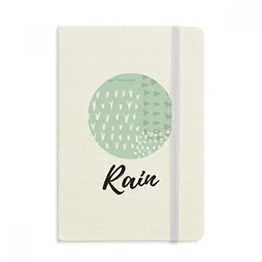 Imagem de Caderno com estampa de arte verde abstrata, capa dura em tecido oficial diário clássico