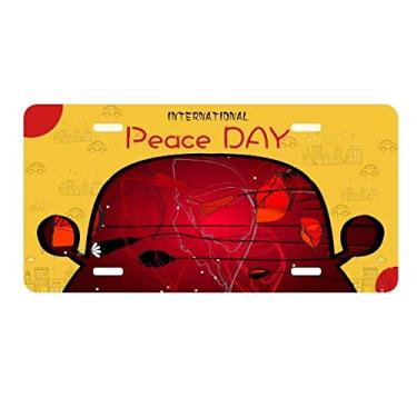 Imagem de DIYthinker Pintura de arte abstrata de milho com flores vermelhas para decoração de carro, dia da paz