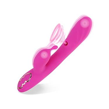 Imagem de Vibrador Coelho 7 Velocidades Ponto G Silicone À Prova D'água Clitóris Estimulador Erótico Zatla Shop (Rosa)