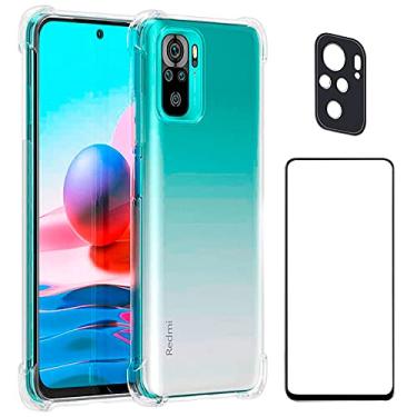 Imagem de Kit Capa Anti Impacto Xiaomi Redmi Note 10 + Película 3D Vidro Temperado Full + Película Câmera [Coronitas Acessorios]