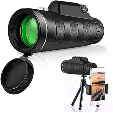 Imagem de Telescópio monocular, monóculo HD de alta potência 40X60 com suporte para smartphone e tripé à prova d'água para observação de pássaros, acampamento, caminhada, partida, viagem