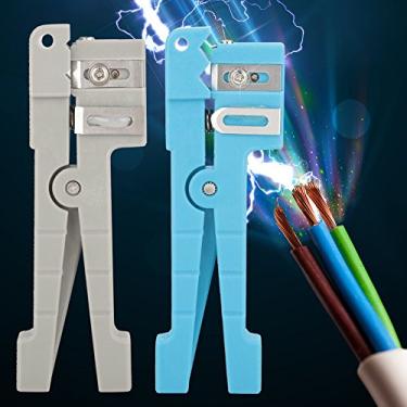 Imagem de Descascador de fibra ótica, ferramenta de fibra óptica compacta descascador de película, prático estável para fibra de decapagem de cabo trançado de tela (45-162+45-163)