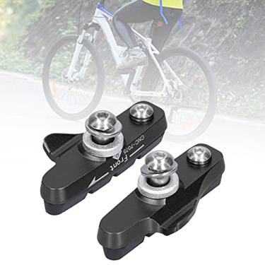 Imagem de 01 Blocos de freio C, pastilhas de freio para bicicleta exclusivas fortes com borracha e alumínio para equitação (preto)