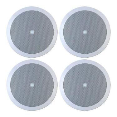Imagem de Kit 4 Arandelas JBL 6FR2R Redonda Branca - 25 Watts RMS