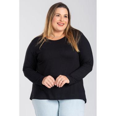 Imagem de Blusa Manga Longa Mullet Feminina Plus Size em Malha de Viscose com Elastano - Serena