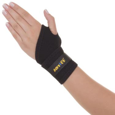 Imagem de Munhequeira De Pulso Tendinite Academia Esporte Neoprene Preto Artipé