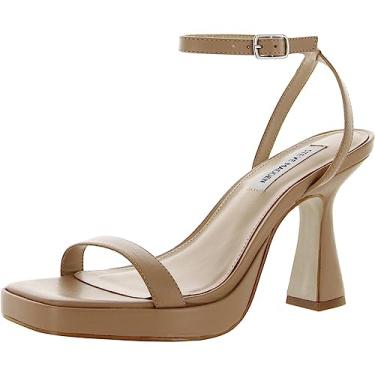 Imagem de Steve Madden Sandália feminina de salto Nicky, Couro bronzeado, 10