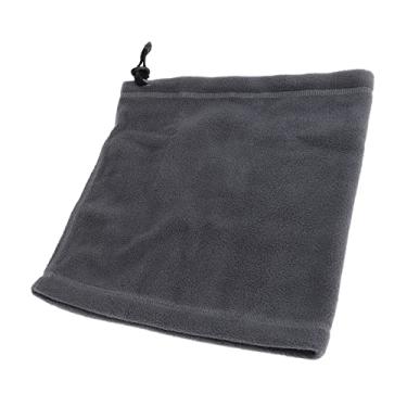Imagem de Polaina de Pescoço Térmica, à Prova de Vento, Máscara Facial de Inverno Unissex, Cordão Ajustável, lã Confortável para Caça (Cinza)