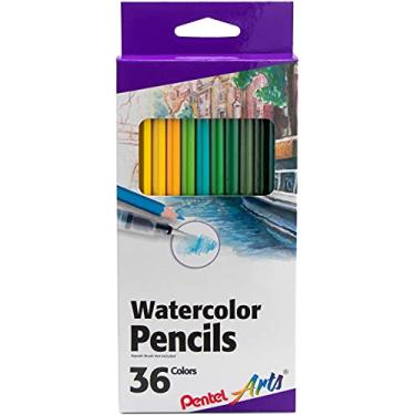 Imagem de Pentel Conjunto de lápis aquarela Arts - cores sortidas, pacote com 36 (CB9-36)