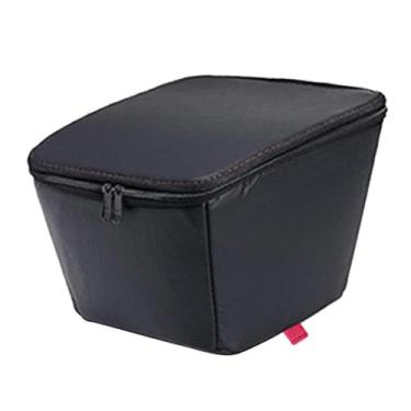 Imagem de Tachiuwa Cesta dianteira dobrável para bicicleta com bolsa pu, cesta de quadro de bicicleta de liberação rápida, bolsa dianteira removível, suspensão traseira, Estilize um