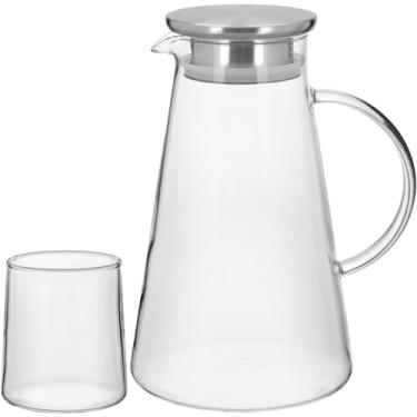 Imagem de JG JARRA/COPOS 2L/300ml BOROSILICATO TRANSPARENTEARENTE 7 PEÇAS COM TAMPA INOX