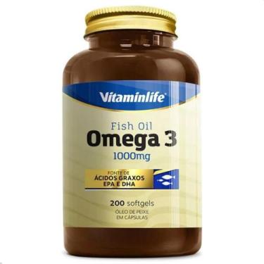 Imagem de Ômega 3 1000Mg Fish Oil Epa Dha 200 Capsulas Vitaminlife
