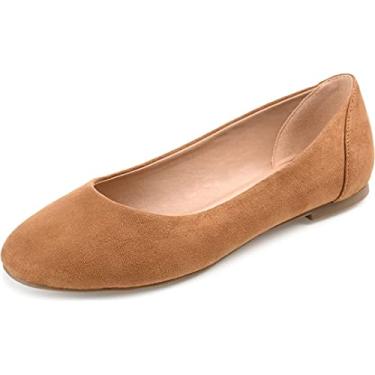 Imagem de Journee Collection Womens Kavn Flat with Classic Round Toe and Comfort Insoles, Tan, 11