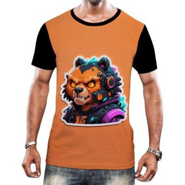 Imagem de Camiseta Camisa Tshirt Animais Cyberpunk Urso Marrom Hd 1 - Enjoy Shop